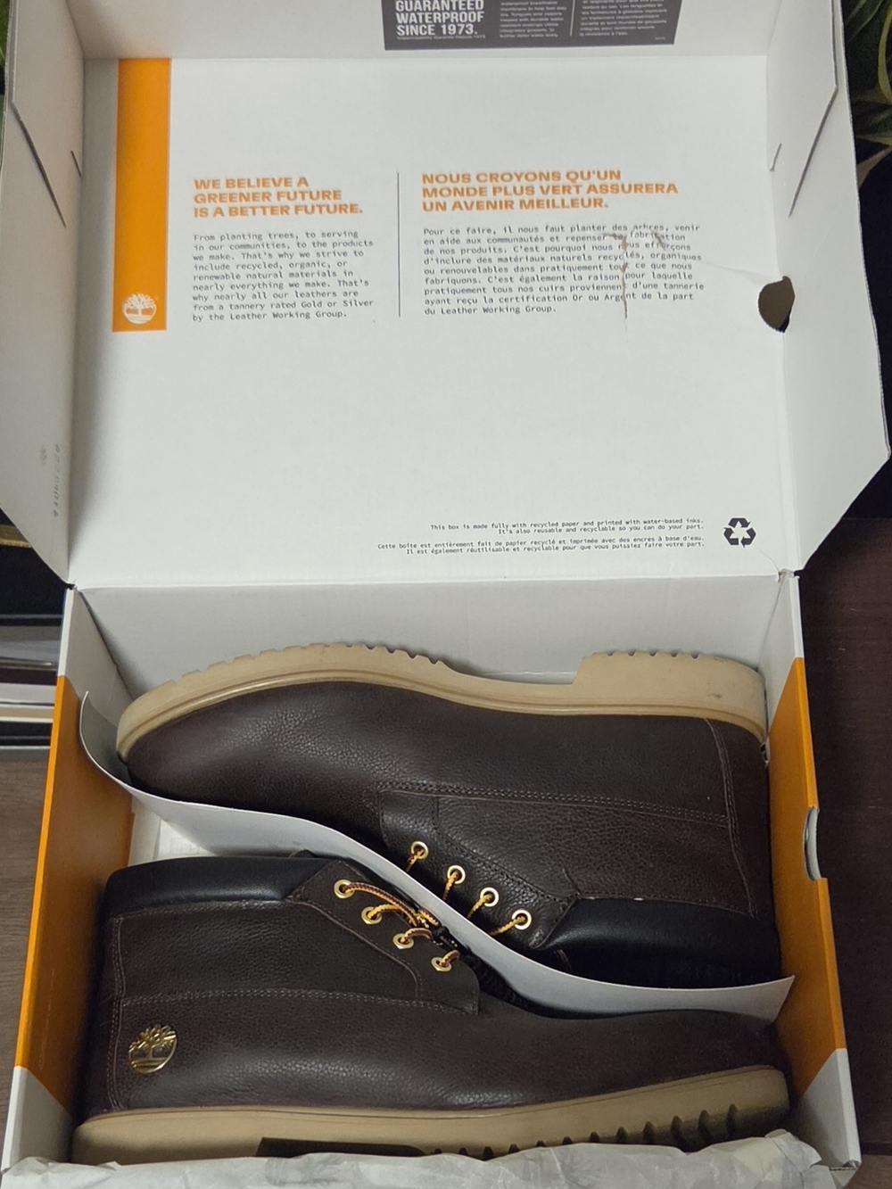 Timberland Men's Paul Newman Brown Chukka Waterproof Boot W/Gold Accented Logo